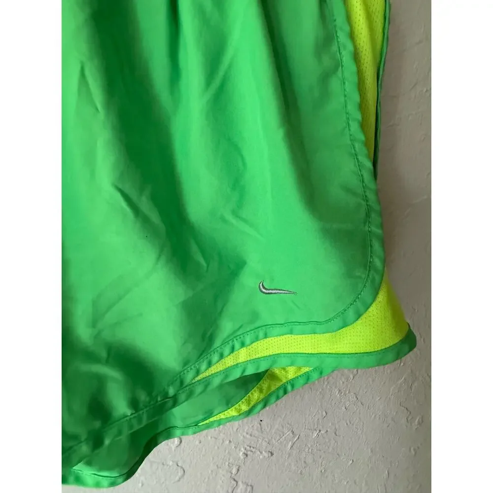 Nike Women's Dri Fit Lime Green Shorts Size M